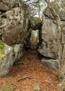 The Ã¢â¬ÅGuillotineÃ¢â¬Â on the Appalachian Trail Royalty Free Stock Photo